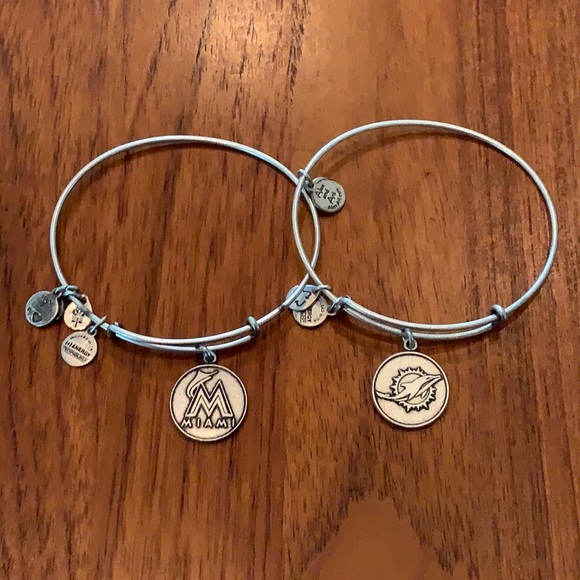 Alex & Ani Florida Sport Team Silver Bangle Set - Picture 1 of 4
